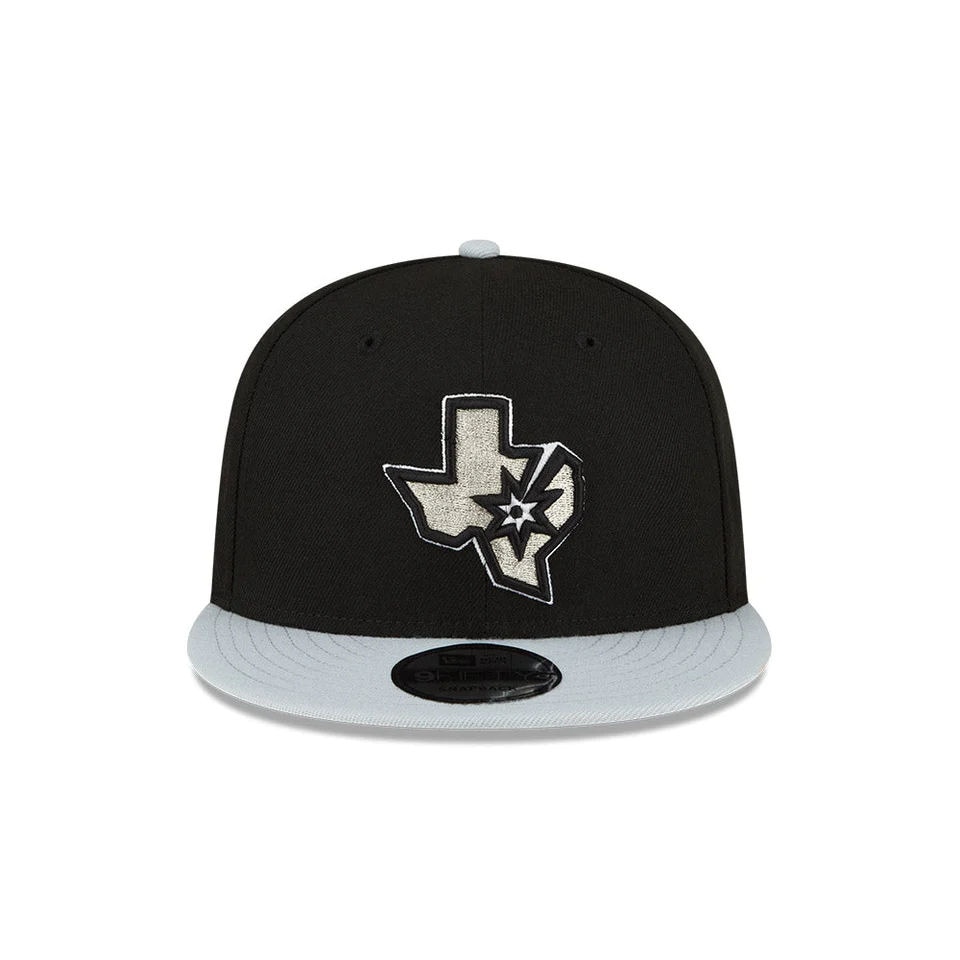 ニューエラ（NEW ERA）（メンズ、レディース）キャップ NBA BASIC 9FIFTY サンアントニオ・スパーズ ブラック グレーバイザー 13704981 帽子