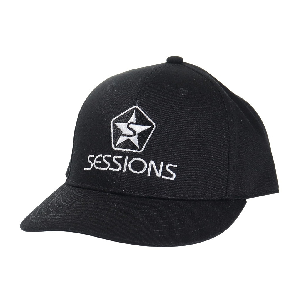 セッションズ（SESSIONS）（メンズ）PRE-CURVE キャップ 22100236 BLK 帽子