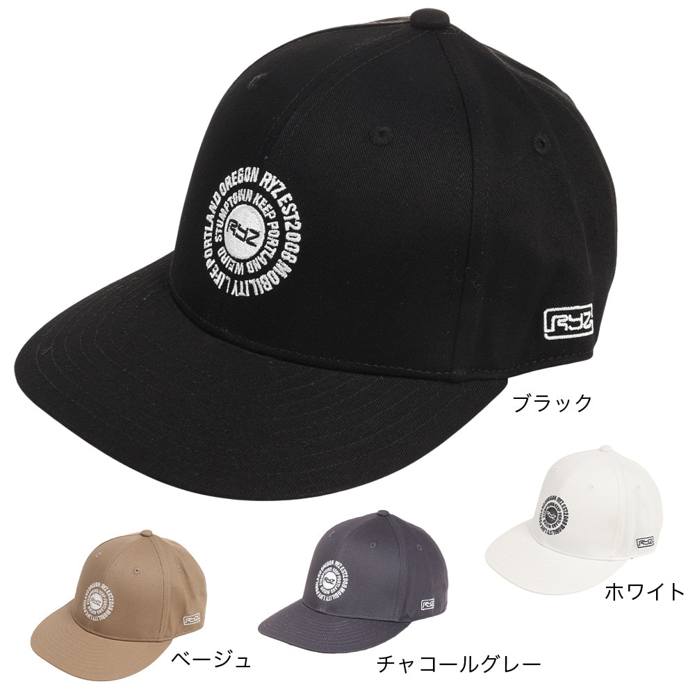 ライズ（RYZ）（メンズ、レディース）ダブル サークル ロゴ キャップ RZ20ST23SS0039 WHT 帽子