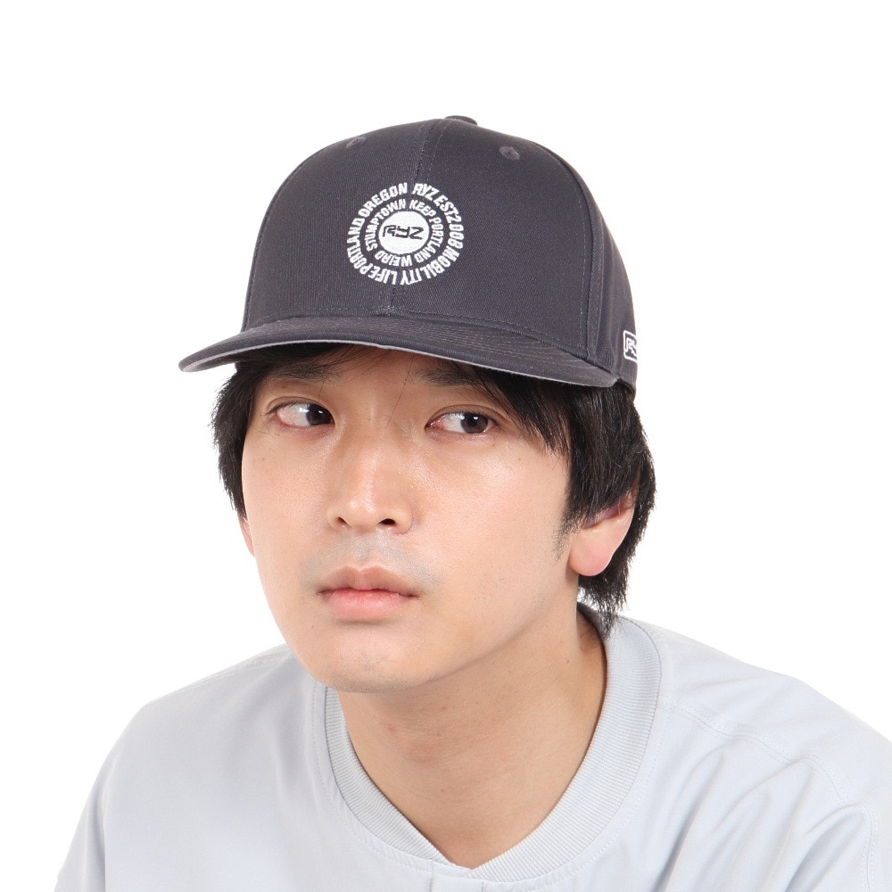 ライズ（RYZ）（メンズ、レディース）ダブル サークル ロゴ キャップ RZ20ST23SS0039 CGRY 帽子