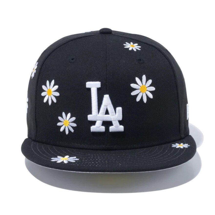 ニューエラ（NEW ERA）（メンズ、レディース）キャップ 59FIFTY MLB Flower Embroidery ロサンゼルス・ドジャース  ブラック 13751147