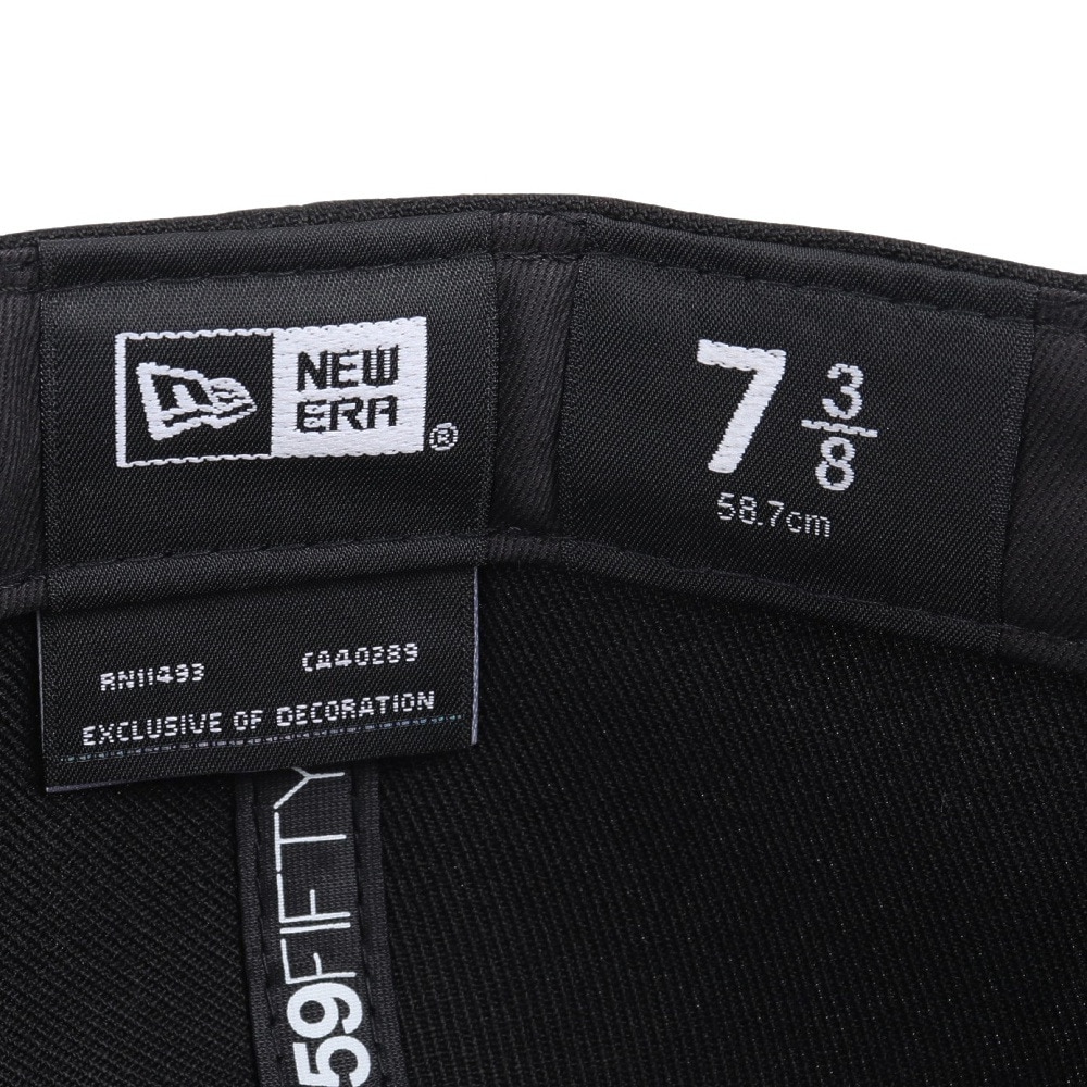 ニューエラ（NEW ERA）（メンズ、レディース）PC 59FIFTY ベーシック ブラック×スノーホワイト 13561943 帽子 大きいサイズ