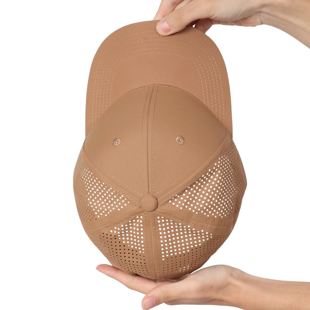 ヤックパック（YAK PAK）（メンズ）BIGレーザーカット メッシュキャップ YAK-PAK-24S002 BEG 熱中症対策
