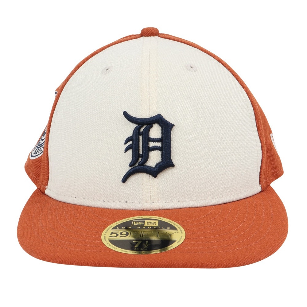 ニューエラ（NEW ERA）（メンズ、レディース）帽子 キャップ LP 59FIFTY MLB 2-Tone デトロイト・タイガース クロームホワイト/ラストオレンジ M-L 14109466