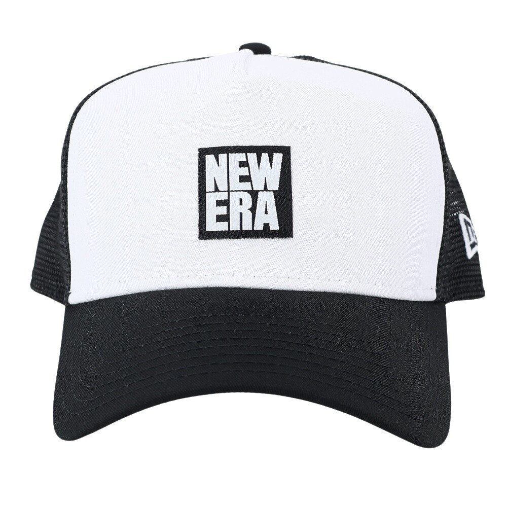 ニューエラ（NEW ERA）（メンズ、レディース）9FORTY A-Frame トラッカー スクエアニューエラ ウーブンパッチ キャップ ホワイト/ブラック 14109670