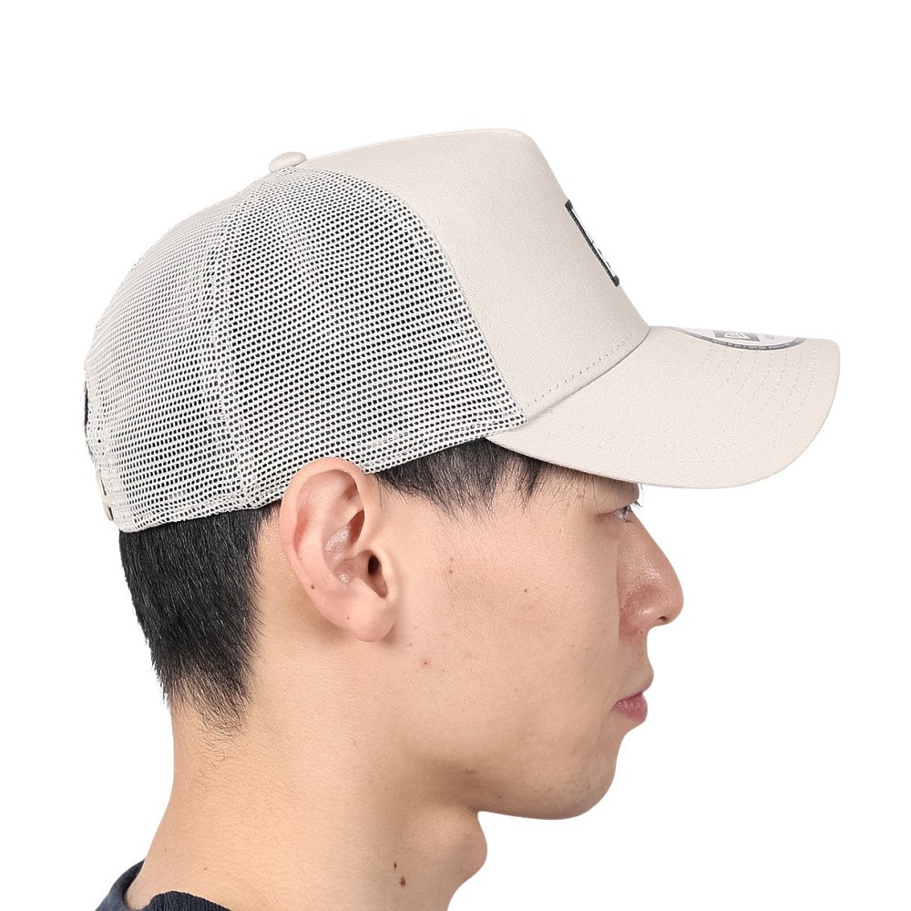 ニューエラ（NEW ERA）（メンズ、レディース）9FORTY A-Frame トラッカー スクエアニューエラ ウーブンパッチ キャップ ストーン 14109672 大きいサイズ