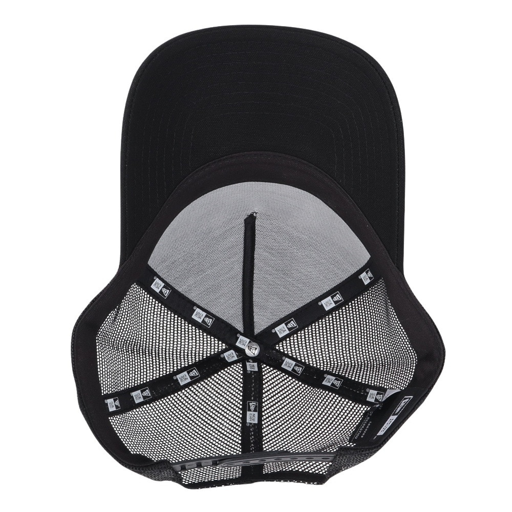 ニューエラ（NEW ERA）（メンズ、レディース）940 A-Frame トラッカー ダックキャンバス ウーブンパッチ ブラック キャップ 14109726