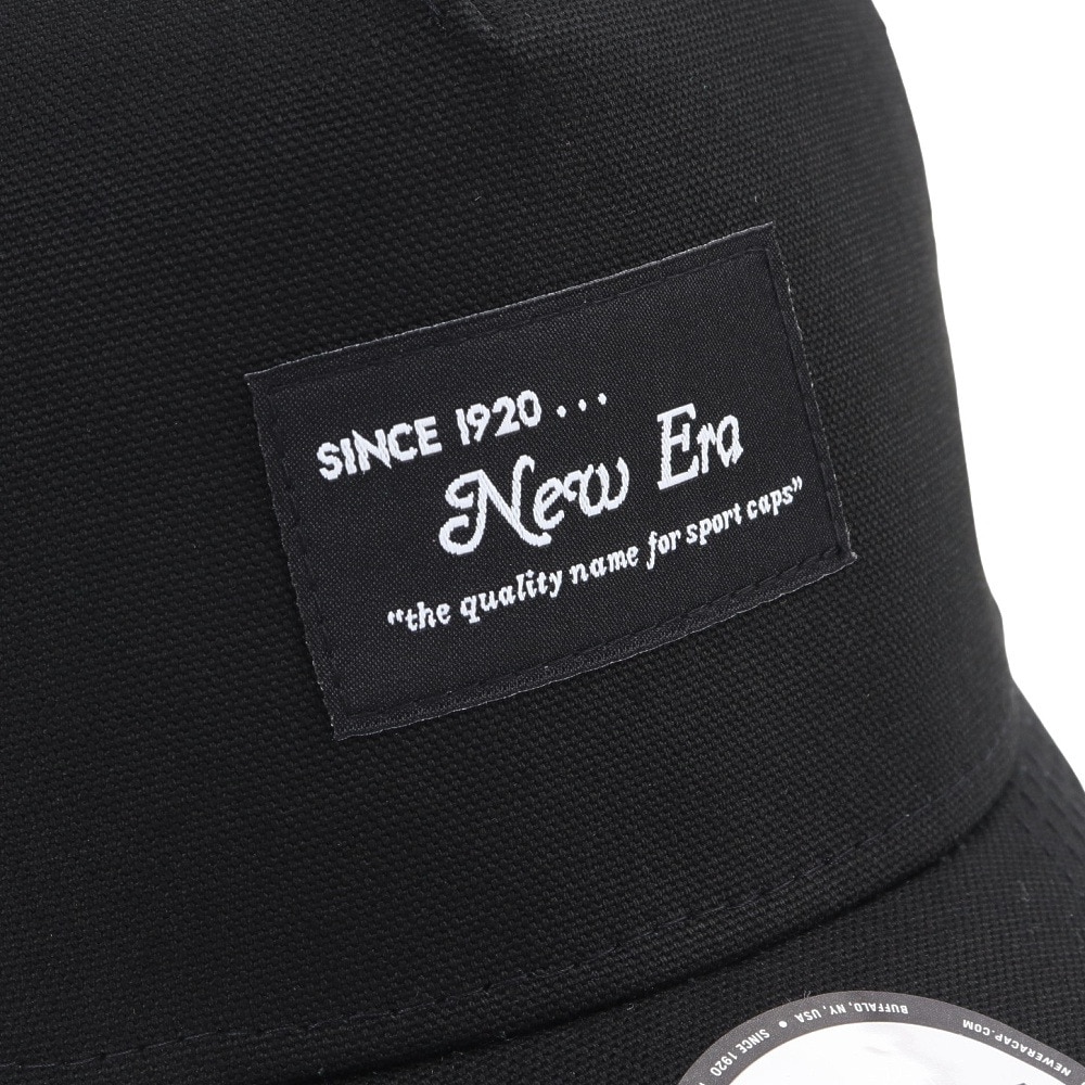 ニューエラ（NEW ERA）（メンズ、レディース）940 A-Frame トラッカー ダックキャンバス ウーブンパッチ ブラック キャップ 14109726