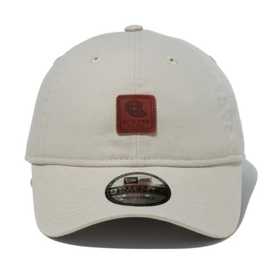 ニューエラ（NEW ERA）（メンズ、レディース）9TWENTY Leather Patch ダックキャンバス キャップ ストーン 14109824 大きいサイズ