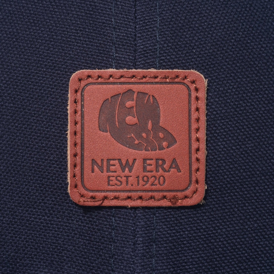 ニューエラ（NEW ERA）（メンズ、レディース）9TWENTY Leather Patch ダックキャンバス キャップ ネイビー 14109825