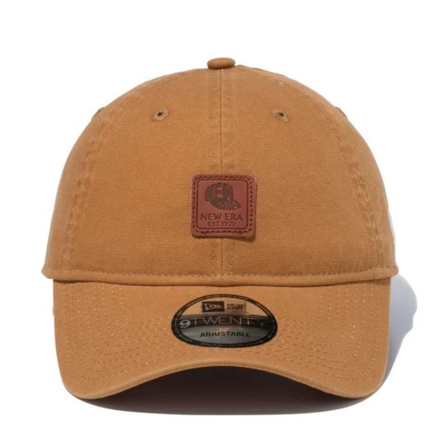 ニューエラ（NEW ERA）（メンズ、レディース）9TWENTY Leather Patch ダックキャンバス キャップ ライトブロンズ 14109826 大きいサイズ