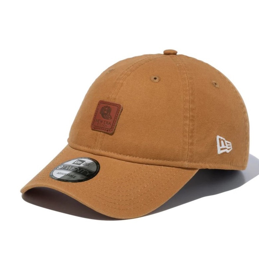 ニューエラ（NEW ERA）（メンズ、レディース）9TWENTY Leather Patch ダックキャンバス キャップ ライトブロンズ 14109826 大きいサイズ