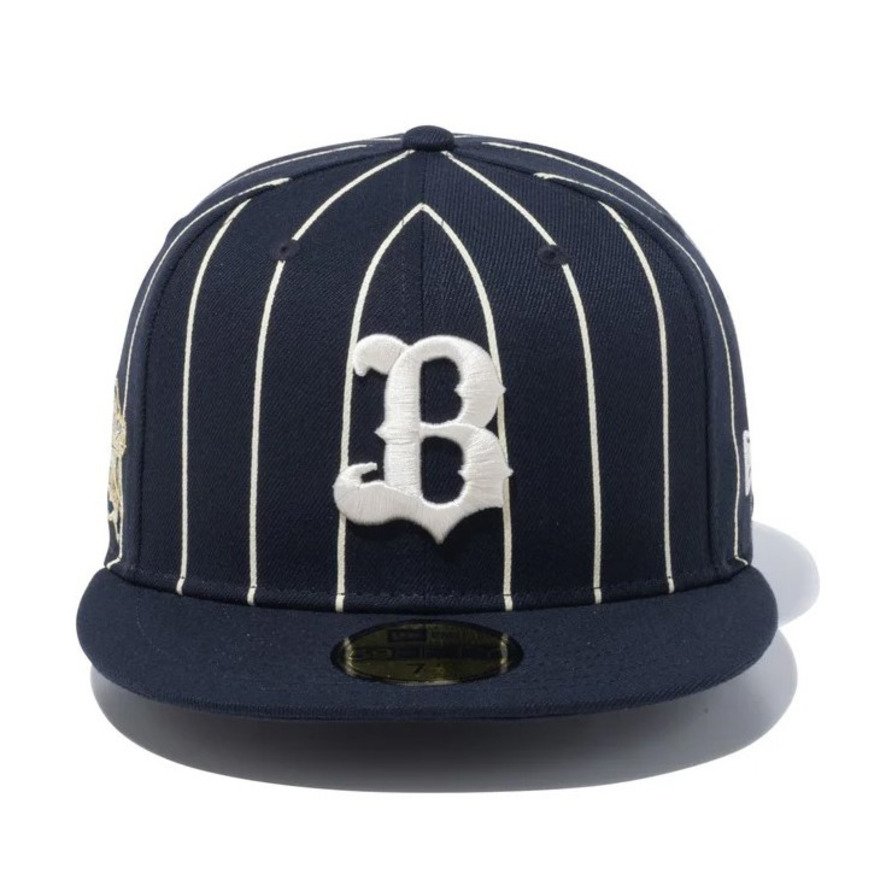 ニューエラ（NEW ERA）（メンズ、レディース）59FIFTY オリックス・バファローズ キャップ ネイビー ピンストライプ 14109875