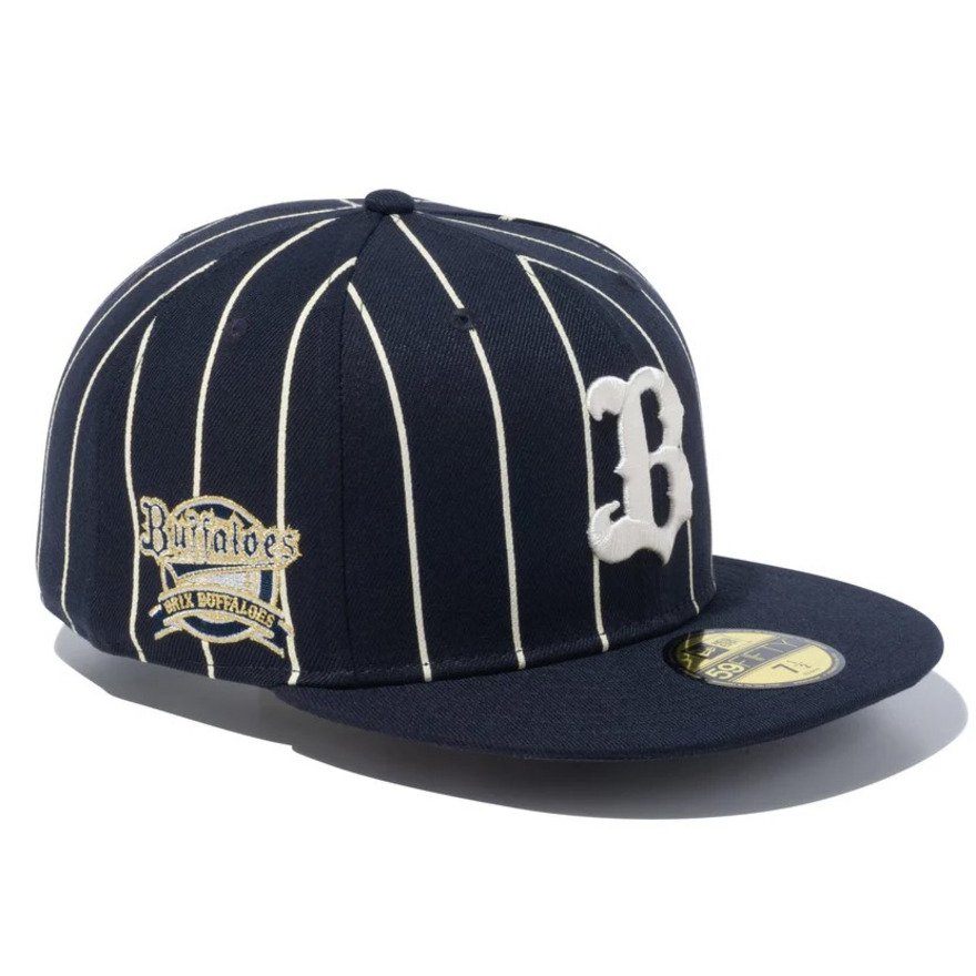 ニューエラ（NEW ERA）（メンズ、レディース）59FIFTY オリックス・バファローズ キャップ ネイビー ピンストライプ 14109875