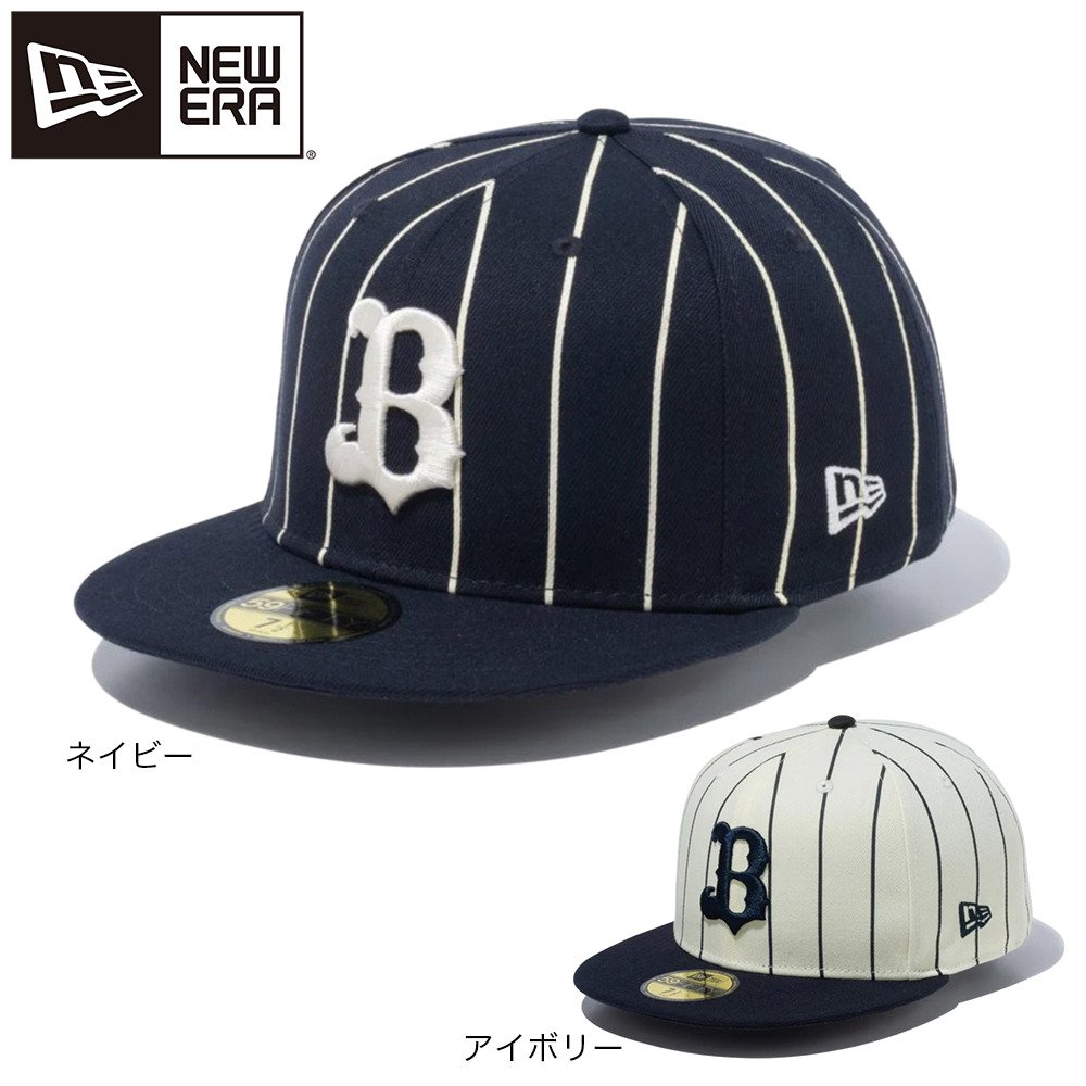 ニューエラ（NEW ERA）（メンズ、レディース）59FIFTY オリックス・バファローズ キャップ ネイビー ピンストライプ 14109875