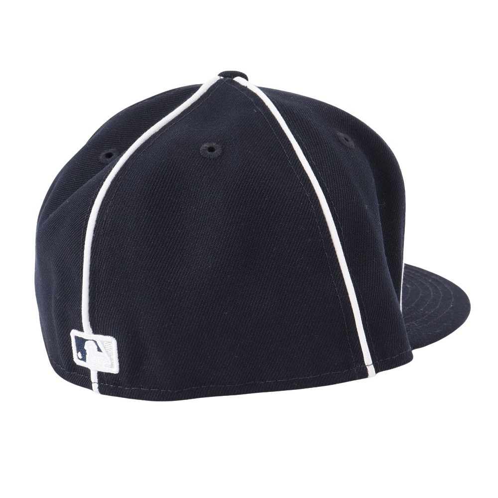 ニューエラ（NEW ERA）（メンズ、レディース）帽子 キャップ 59FIFTY パイピング ニューヨーク・ヤンキース 紺 S-LLサイズ 14109884 ロゴ スト系 日差し対策