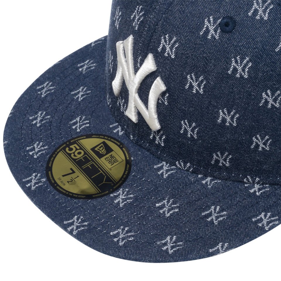 ニューエラ（NEW ERA）（メンズ）59FIFTY MLB Jacquard ニューヨーク・ヤンキース ネイビー×クローム キャップ 14109887 大きいサイズ