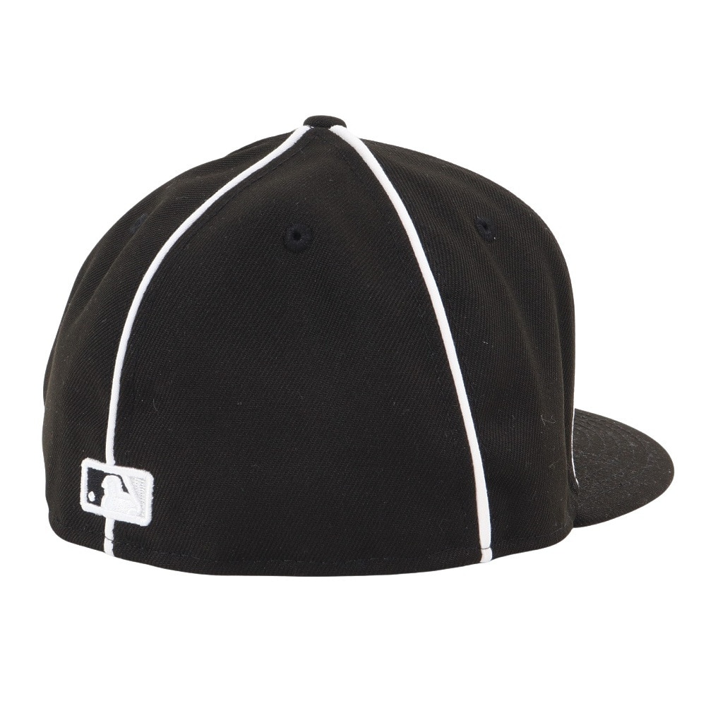 ニューエラ（NEW ERA）（メンズ、レディース）帽子 59FIFTY デトロイト・タイガース パイピング キャップ  BLK/SWHI 黒 S-LLサイズ 14109907 スポーツキャップ