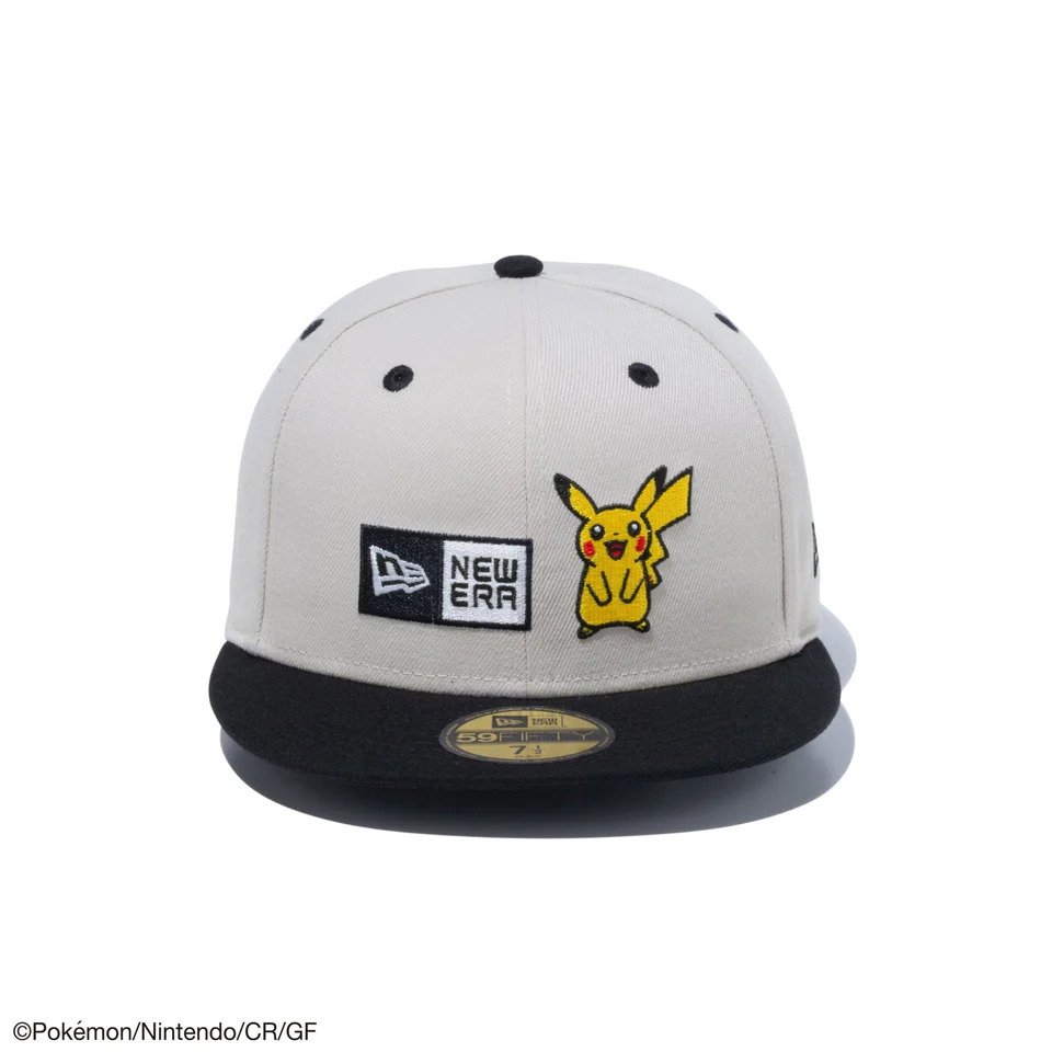 ニューエラ（NEW ERA）（メンズ、レディース）59FIFTY ポケモン ピカチュウ ボックスロゴ ストーン ブラックバイザー キャップ 14124364 大きいサイズ