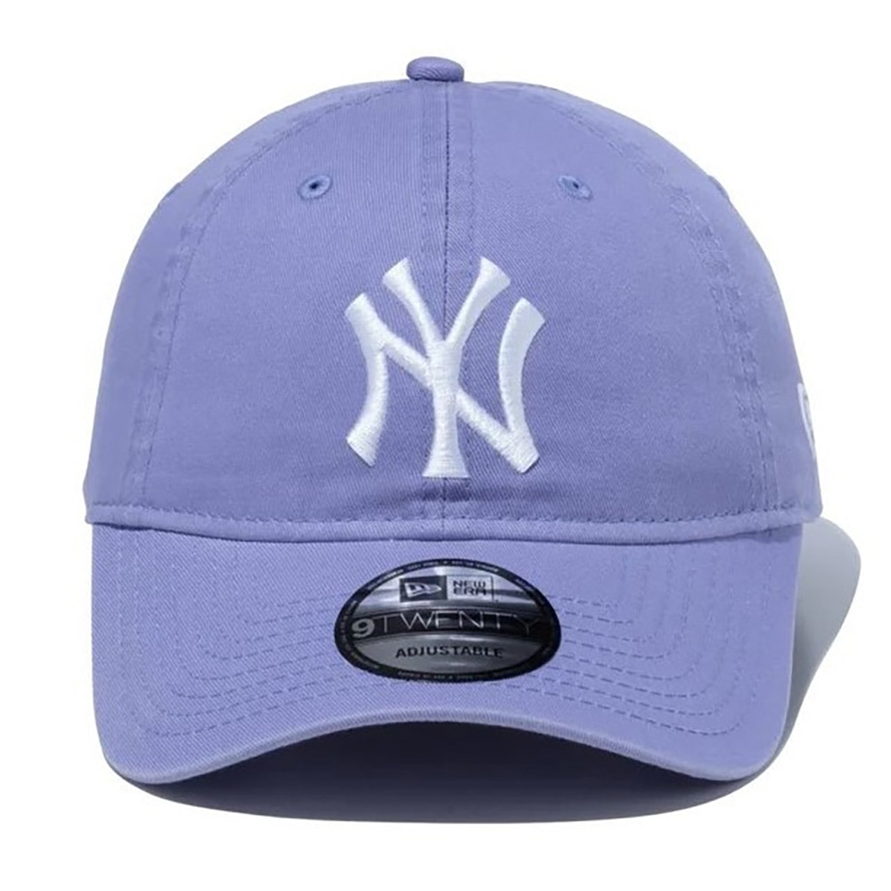 ニューエラ（NEW ERA）（メンズ、レディース）キャップ 9TWENTY ニューヨーク・ヤンキース ラベンダー×ホワイト 60546696 大きいサイズ