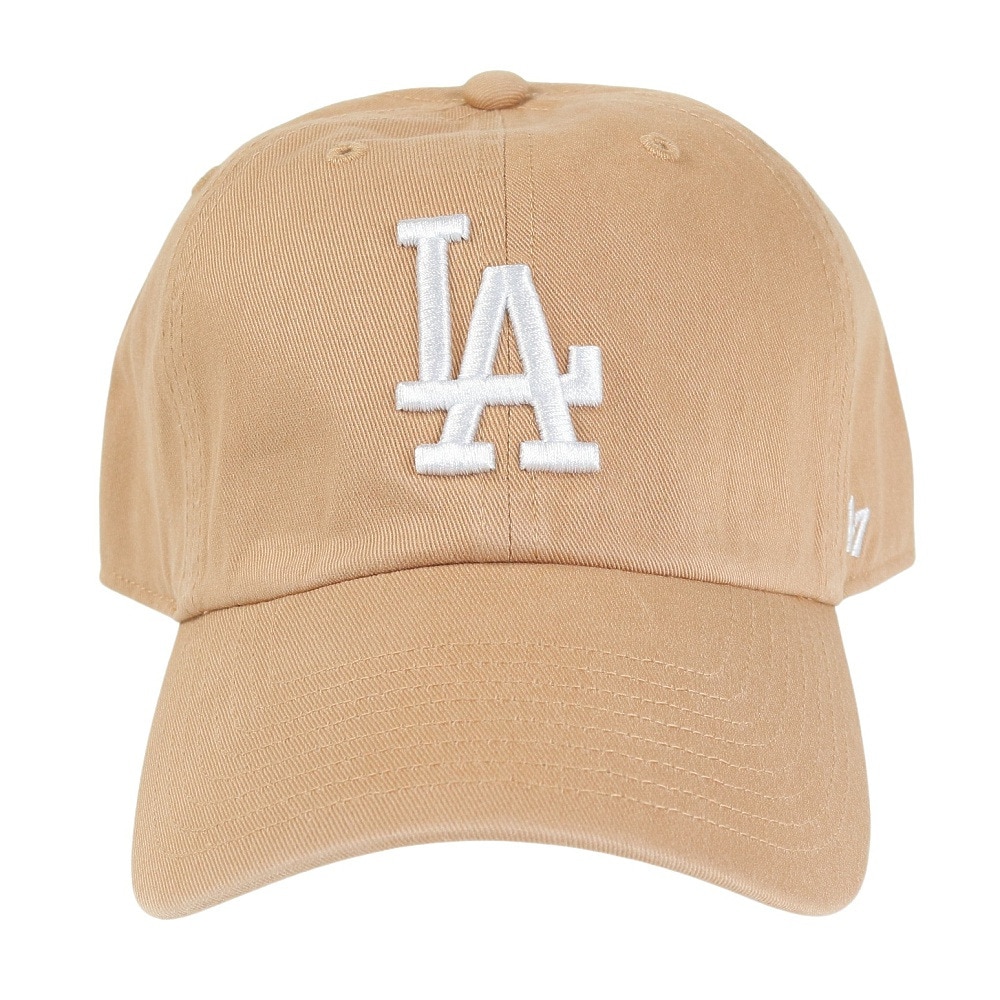 フォーティーセブン（47）（メンズ）キャップ DODGERS 47 CLEAN UP KHAKI×WHITE LOGO B-NLRGW12GWS-KHA MLB ロサンゼルス・ドジャース