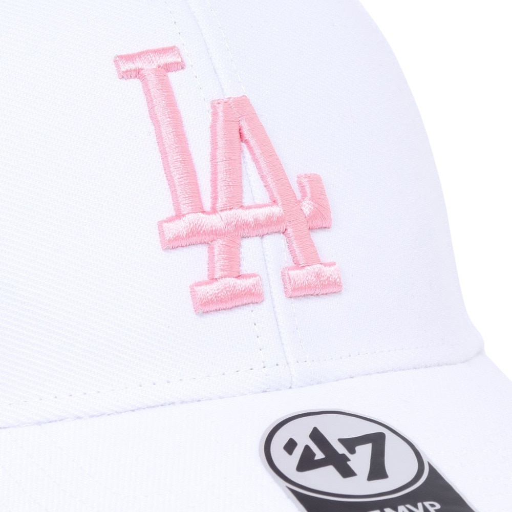 フォーティーセブン（47）（メンズ）ロサンゼルス・ドジャース 47 MVP White×Rose Logo キャップ B-MVP12WBV-WHD