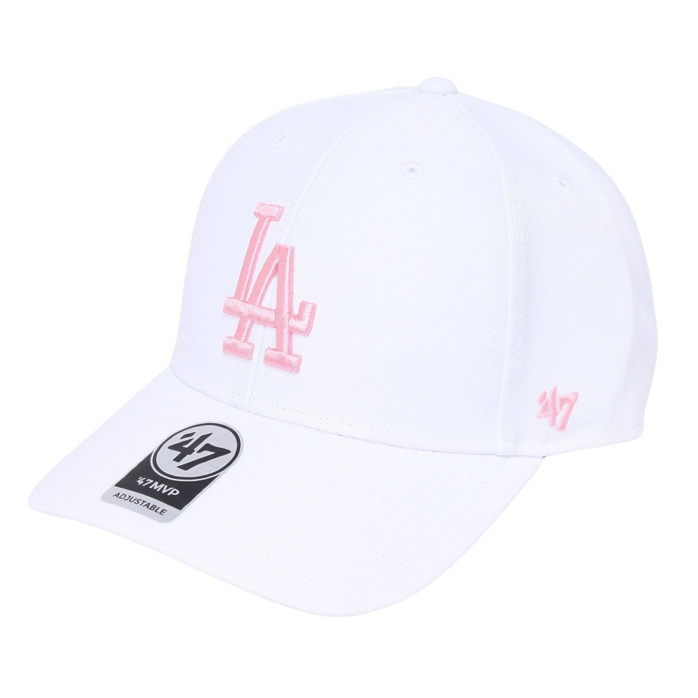 フォーティーセブン（47）（メンズ）ロサンゼルス・ドジャース 47 MVP White×Rose Logo キャップ B-MVP12WBV-WHD