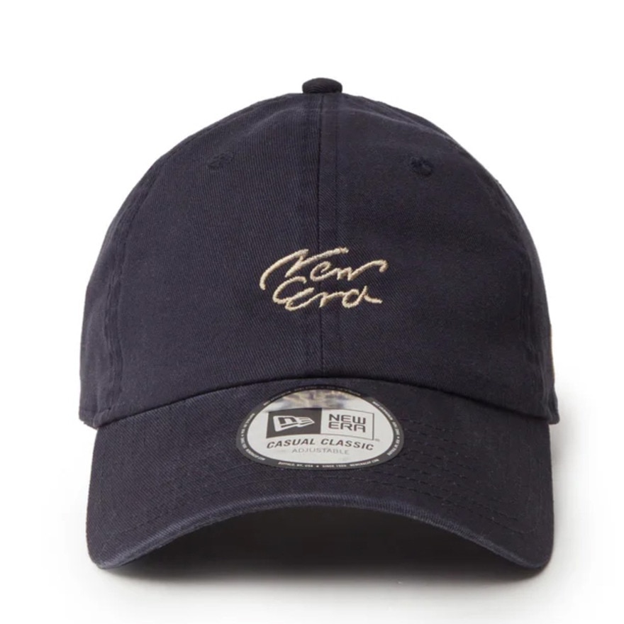 ニューエラ（NEW ERA）（メンズ、レディース）カジュアルクラシック Handwritten ロゴキャップ 14307377 ネイビー