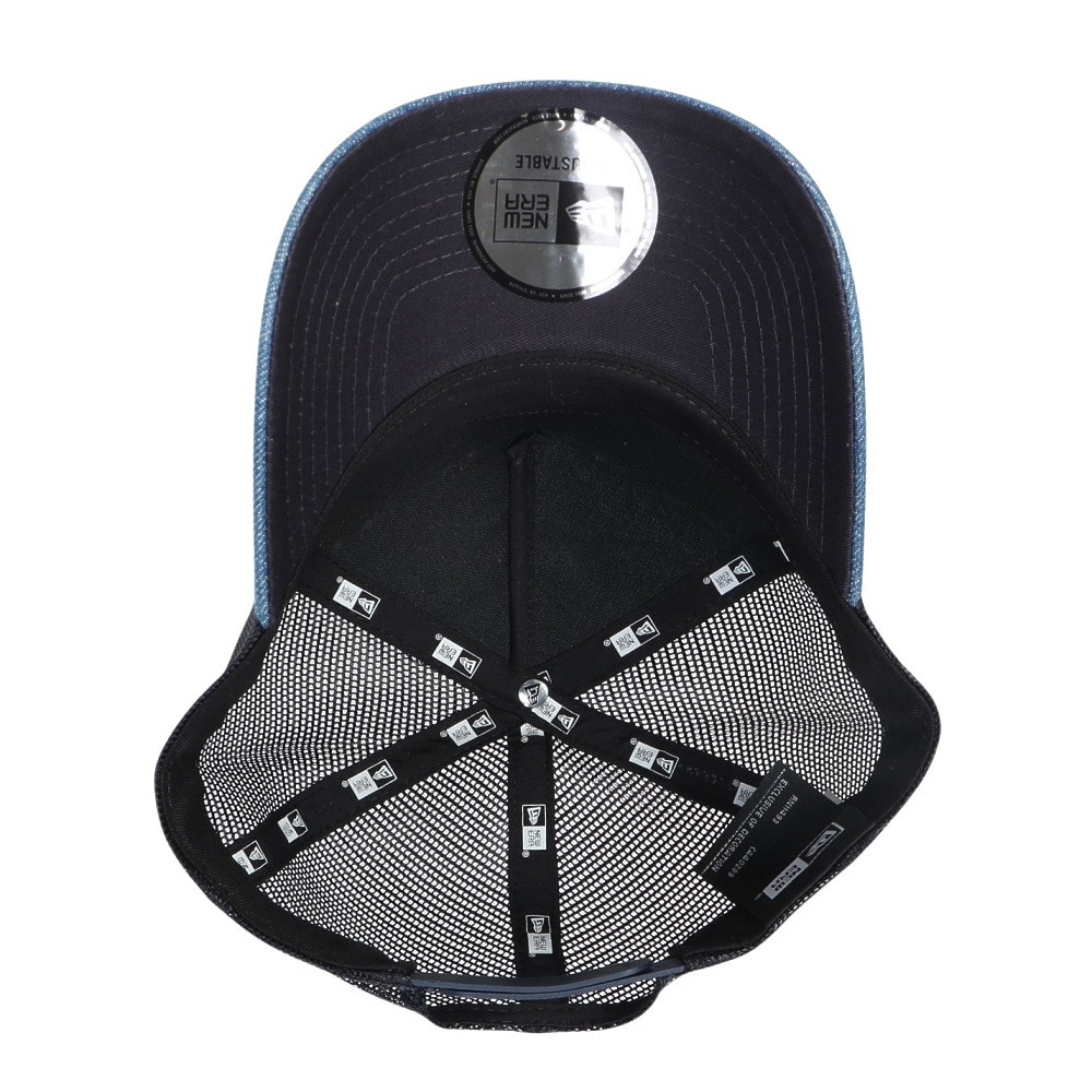 ニューエラ（NEW ERA）（メンズ、レディース）9FORTY A-Frame トラッカー Denim Leather Patch キャップ 14307480