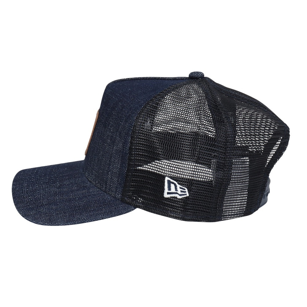 ニューエラ（NEW ERA）（メンズ、レディース）9FORTY A-Frame トラッカー Denim Leather Patch キャップ 14307481