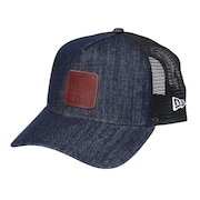 (メンズ、レディース)9FORTY A-Frame トラッカー Denim Leather Patch キャップ 14307481