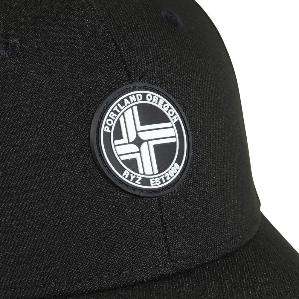 ライズ（RYZ）（メンズ、レディース）CIRCLE WAPPEN キャップ 帽子 RZ20ST24FW0018 BLK 黒 フリーサイズ