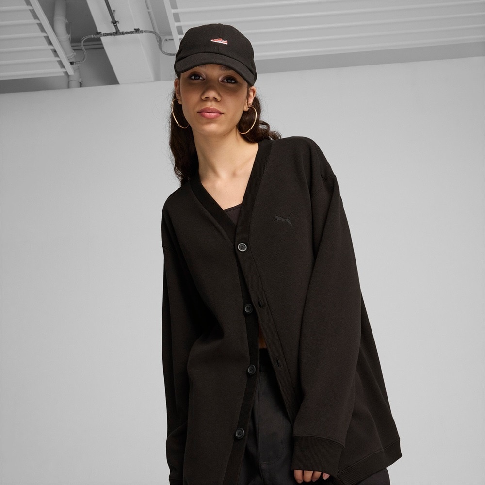 プーマ（PUMA）（メンズ、レディース）クラシック グラフィック ダッド キャップ 02549001 帽子 黒 フリーサイズ