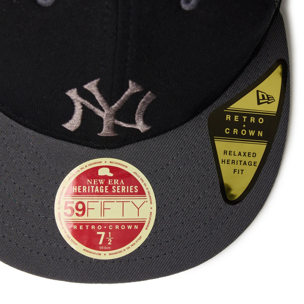 ニューエラ（NEW ERA）（メンズ、レディース）キャップ RC 59FIFTY 黒 S-Lサイズ フラットバイザー トラッカー ニューヨーク・ヤンキース 14388379