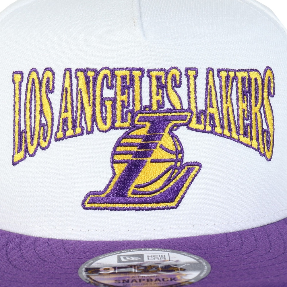ニューエラ（NEW ERA）（メンズ、レディース）帽子 9FIFTY A-Frame NBA 2-Tone ロサンゼルス・レイカーズ バイザー Mサイズ 14388565 メッシュ 通気性 日除け