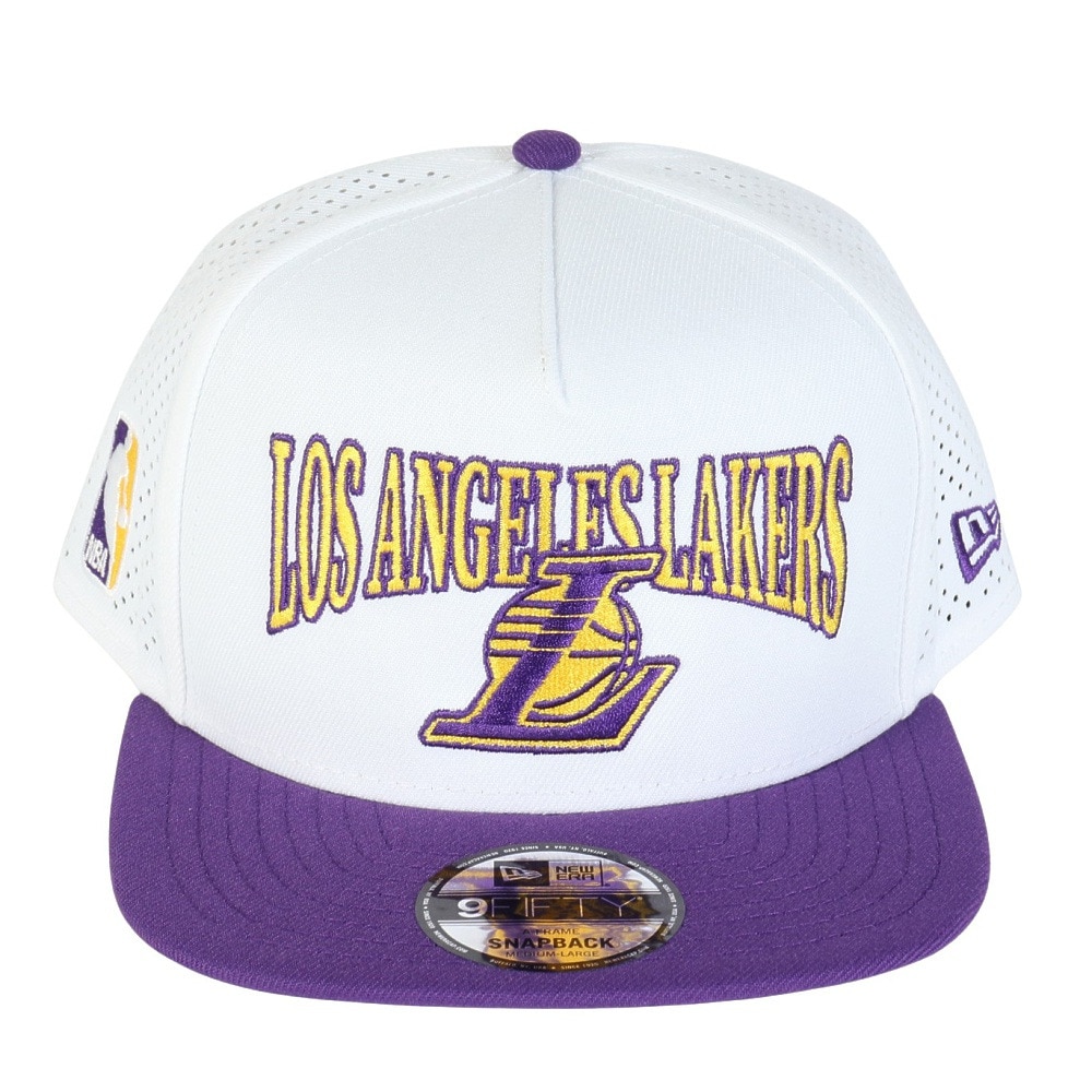 ニューエラ（NEW ERA）（メンズ、レディース）帽子 9FIFTY A-Frame NBA 2-Tone ロサンゼルス・レイカーズ バイザー Mサイズ 14388565 メッシュ 通気性 日除け