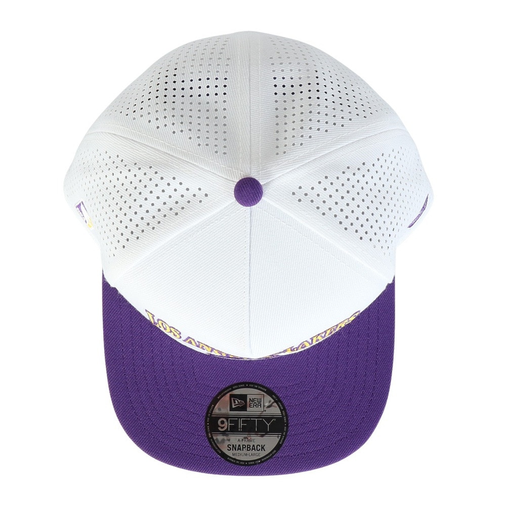 ニューエラ（NEW ERA）（メンズ、レディース）帽子 9FIFTY A-Frame NBA 2-Tone ロサンゼルス・レイカーズ バイザー Mサイズ 14388565 メッシュ 通気性 日除け