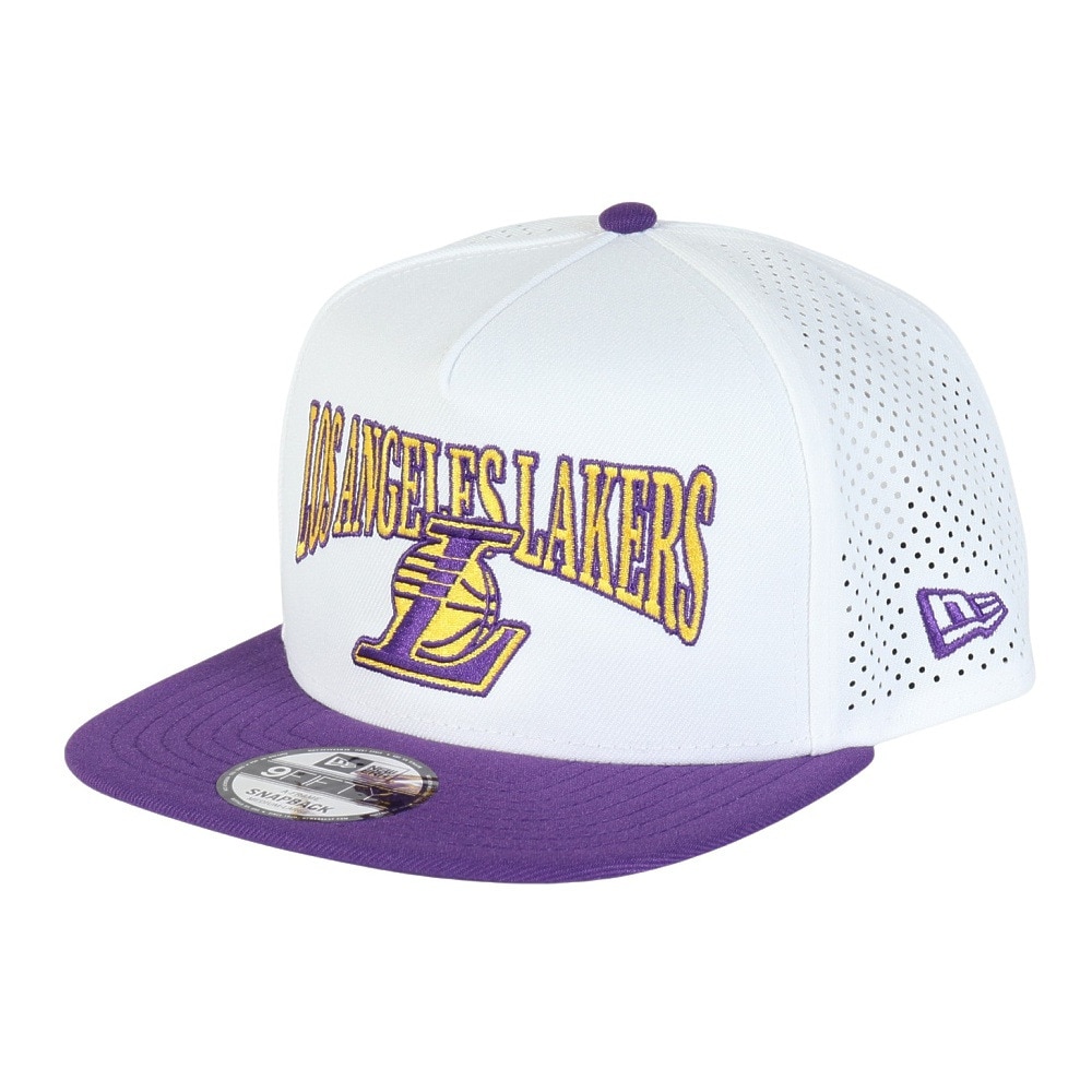 ニューエラ（NEW ERA）（メンズ、レディース）帽子 9FIFTY A-Frame NBA 2-Tone ロサンゼルス・レイカーズ バイザー Mサイズ 14388565 メッシュ 通気性 日除け