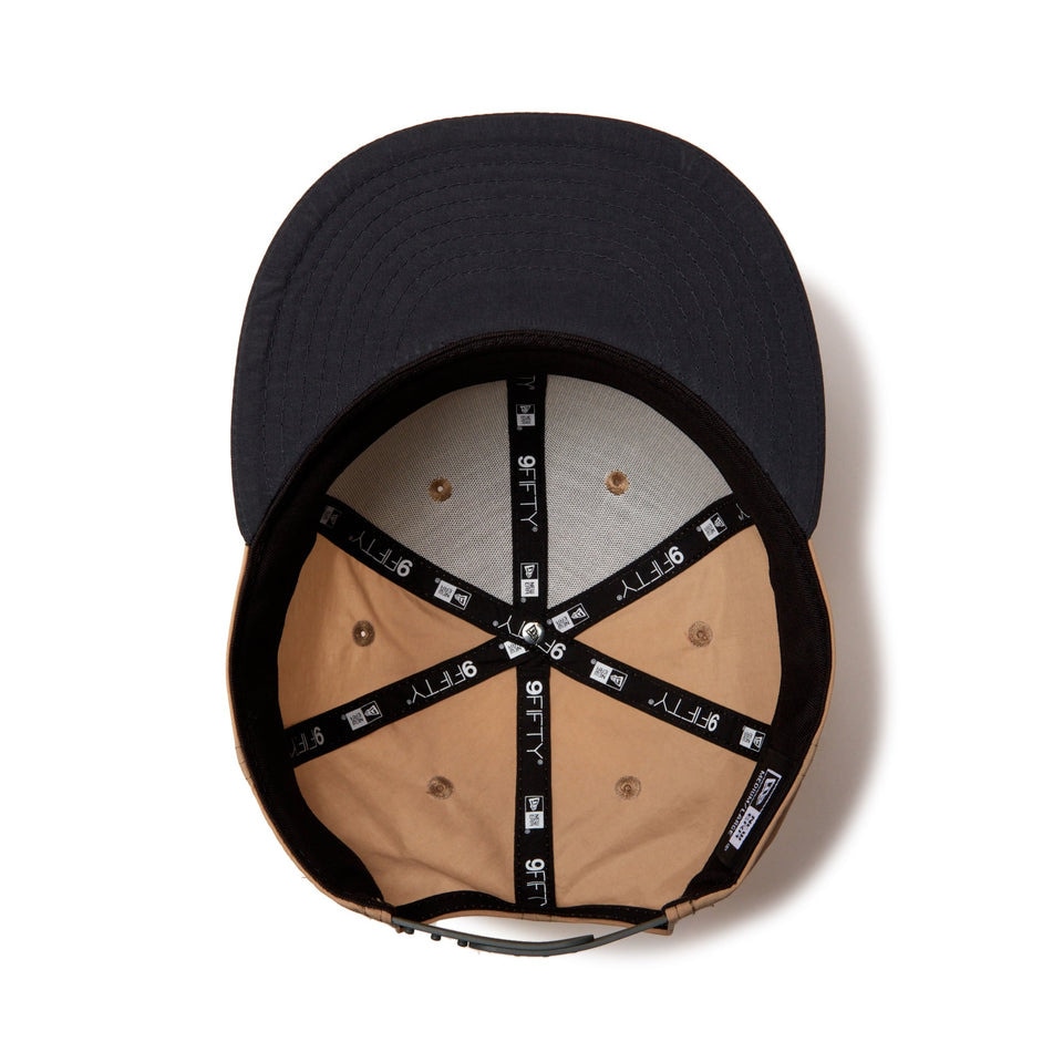 ニューエラ（NEW ERA）（メンズ、レディース）帽子 キャップ 9FIFTY Vintage Nylon ベーシックバイザー ベージュ S-Lサイズ 14388570 サイズ調整 撥水