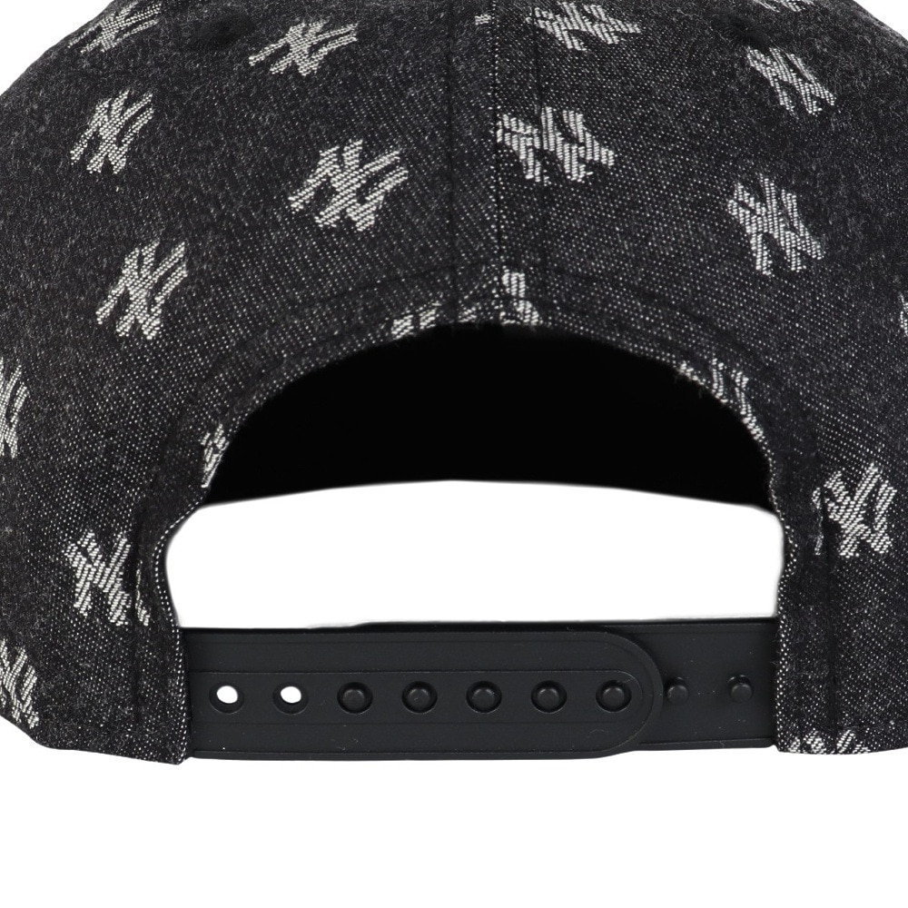 ニューエラ（NEW ERA）（メンズ、レディース）帽子 キャップ 9FIFTY MLB Jacquard ニューヨーク・ヤンキース 黒 Mサイズ 14388575 モノグラムデザイン