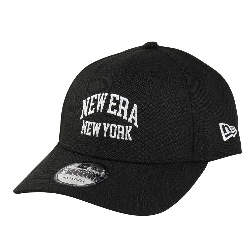 ニューエラ（NEW ERA）（メンズ、レディース）帽子 キャップ 9FORTY College Logo 黒 14388681 サイズ調整可 日除け スト系 スポーツキャップ  スポーティー