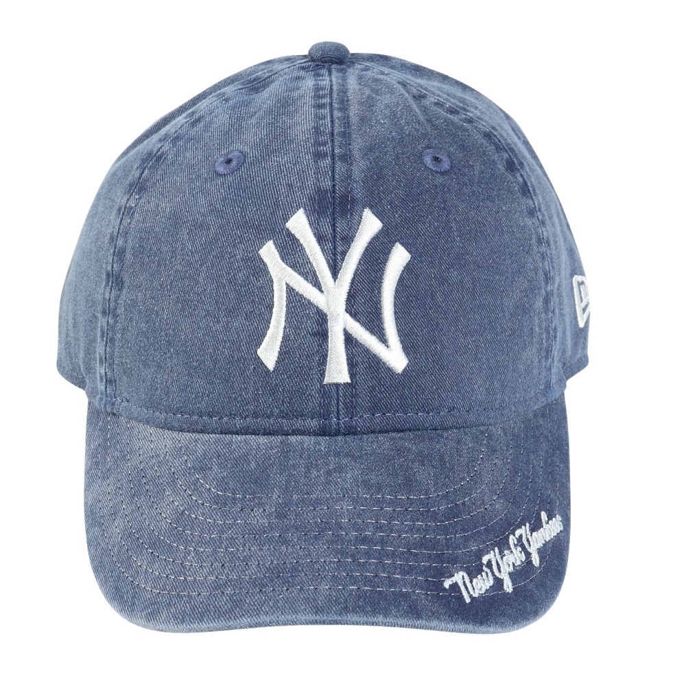 ニューエラ（NEW ERA）（メンズ、レディース）帽子 9THIRTY MLB Visor Logo ニューヨーク・ヤンキース アシッドウォッシュ バイザー 紺 Mサイズ 14388704