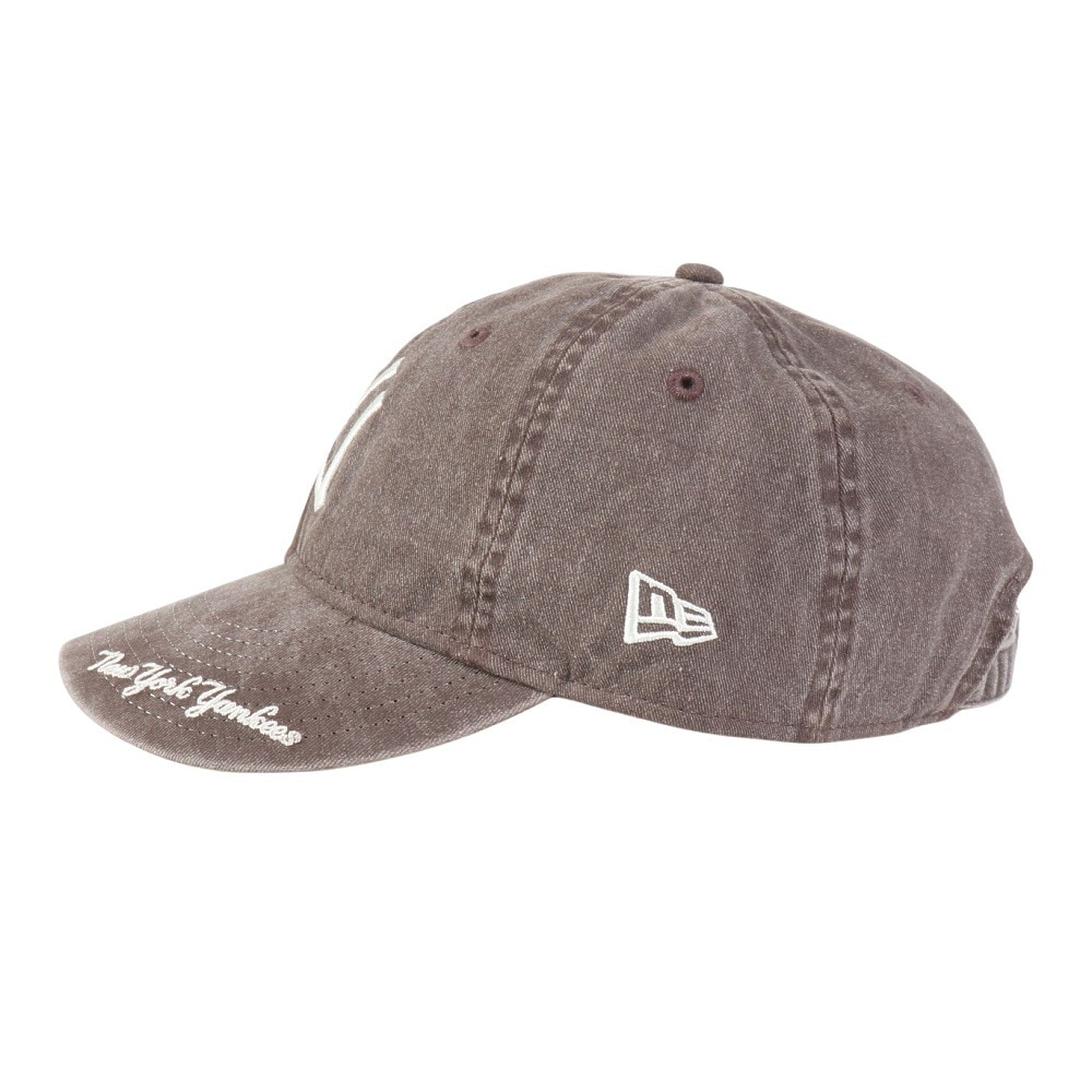 ニューエラ（NEW ERA）（メンズ、レディース）帽子 9THIRTY MLB Visor Logo ニューヨーク・ヤンキース アシッドウォッシュ バイザー カーキ Mサイズ 14388705