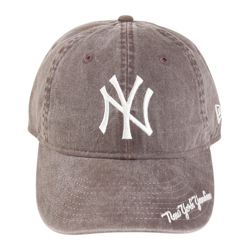 ニューエラ（NEW ERA）（メンズ、レディース）帽子 9THIRTY MLB Visor Logo ニューヨーク・ヤンキース アシッドウォッシュ バイザー カーキ Mサイズ 14388705