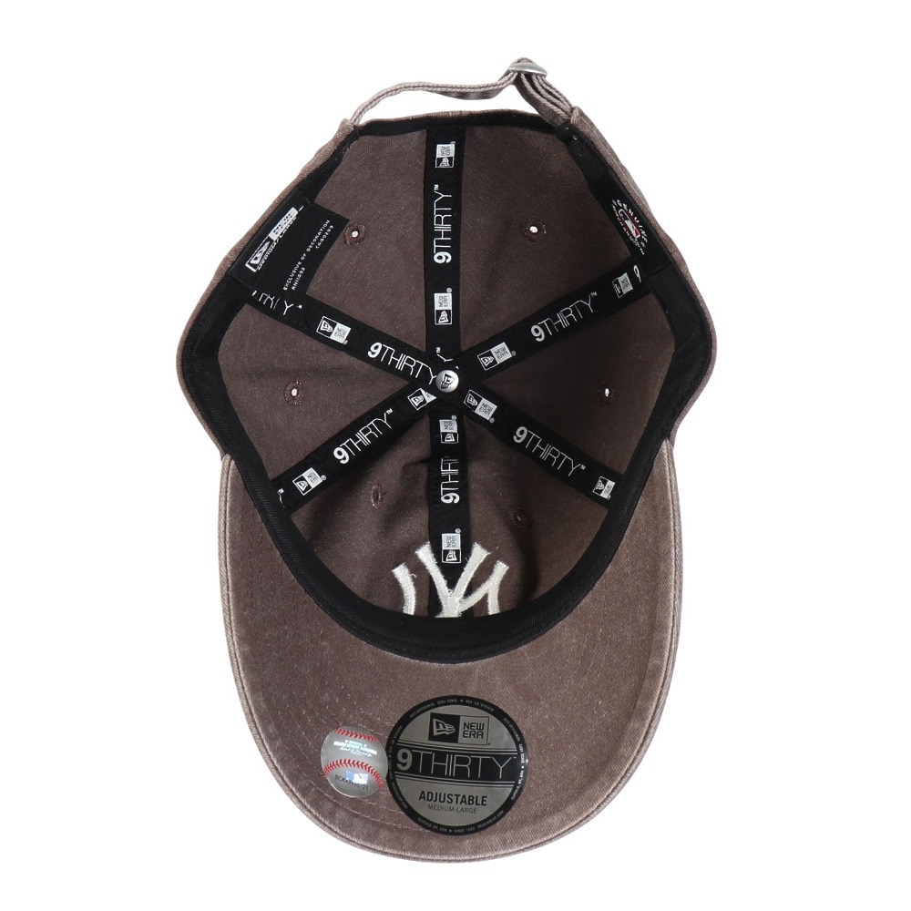 ニューエラ（NEW ERA）（メンズ、レディース）帽子 9THIRTY MLB Visor Logo ニューヨーク・ヤンキース アシッドウォッシュ バイザー カーキ Mサイズ 14388705