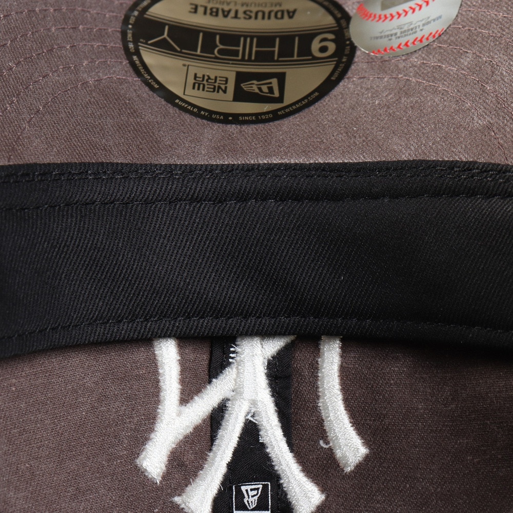 ニューエラ（NEW ERA）（メンズ、レディース）帽子 9THIRTY MLB Visor Logo ニューヨーク・ヤンキース アシッドウォッシュ バイザー カーキ Mサイズ 14388705