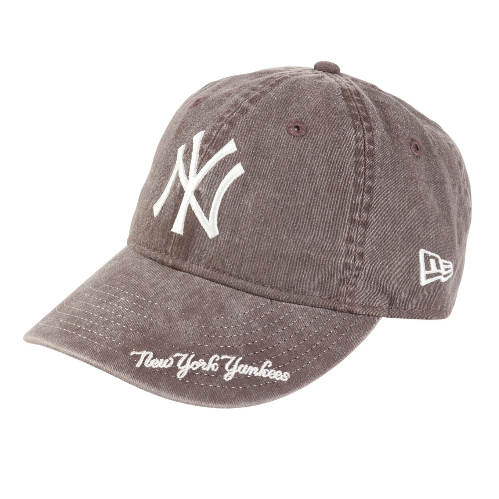 ニューエラ（NEW ERA）（メンズ、レディース）帽子 9THIRTY MLB Visor Logo ニューヨーク・ヤンキース アシッドウォッシュ バイザー カーキ Mサイズ 14388705