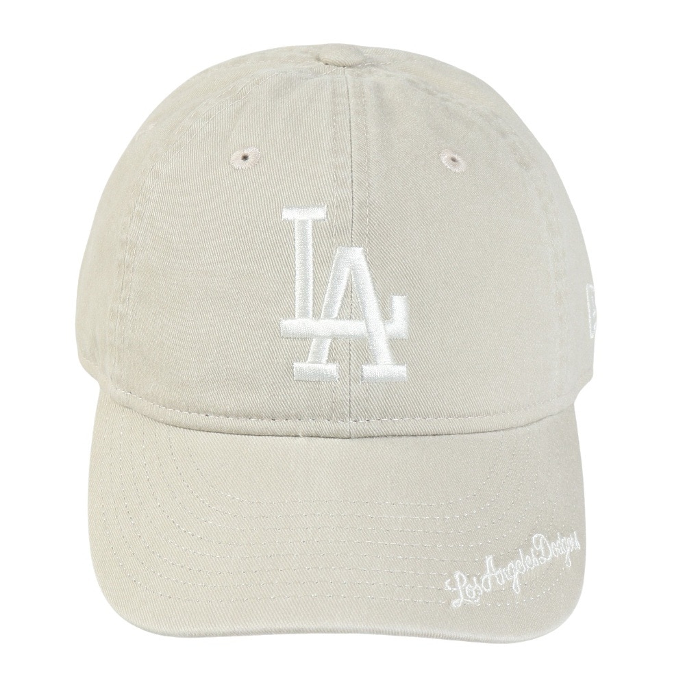 ニューエラ（NEW ERA）（メンズ、レディース）帽子 9THIRTY MLB Visor Logo ロサンゼルス・ドジャース アシッドウォッシュ  ベージュ Mサイズ 14388706