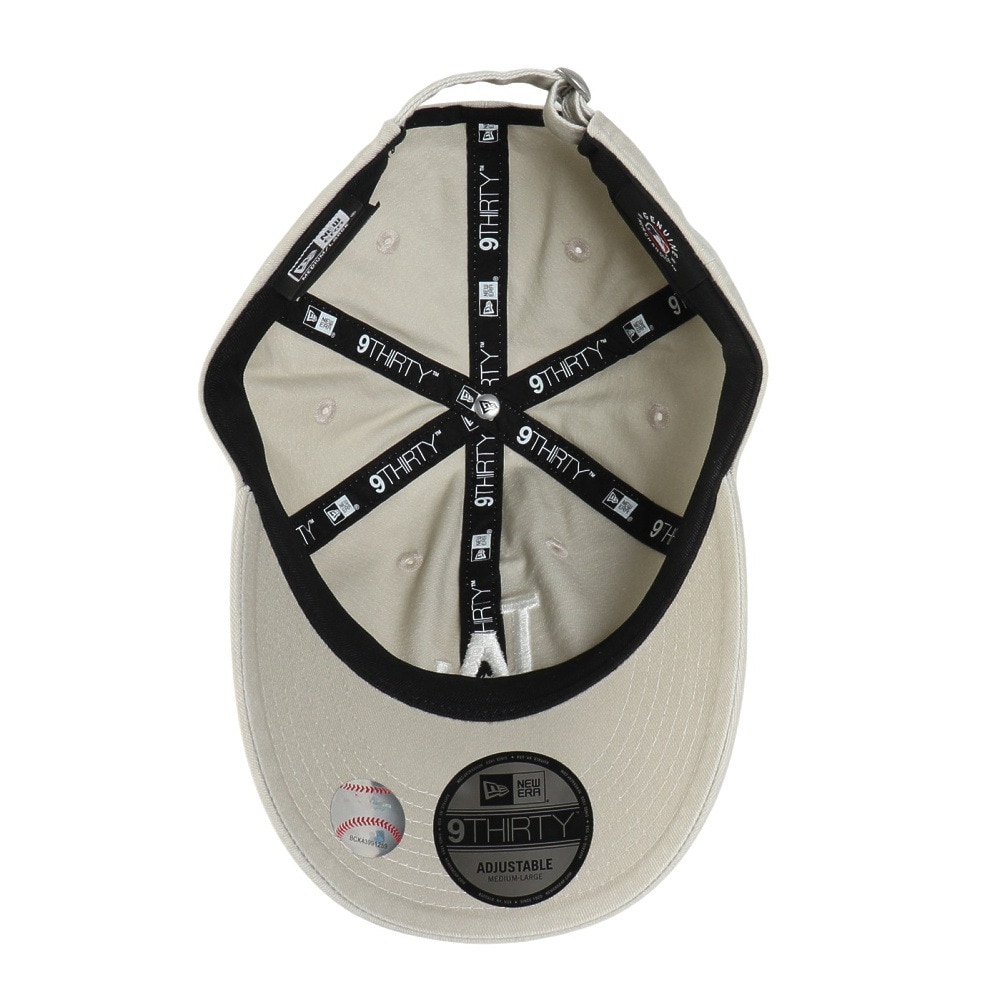 ニューエラ（NEW ERA）（メンズ、レディース）帽子 9THIRTY MLB Visor Logo ロサンゼルス・ドジャース アシッドウォッシュ  ベージュ Mサイズ 14388706