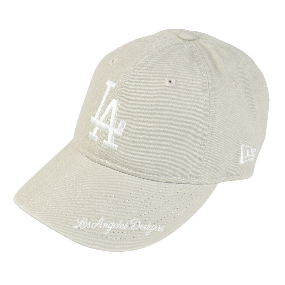 ニューエラ（NEW ERA）（メンズ、レディース）帽子 9THIRTY MLB Visor Logo ロサンゼルス・ドジャース アシッドウォッシュ  ベージュ Mサイズ 14388706